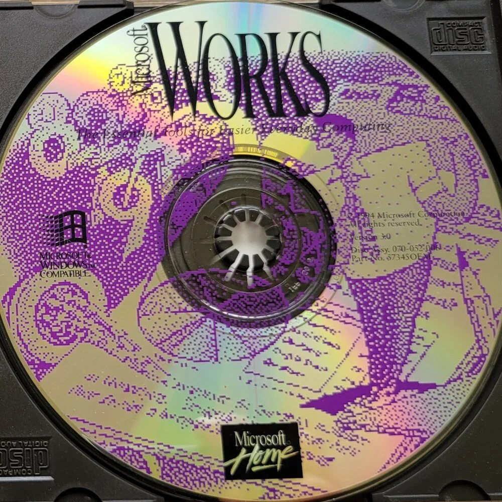 Vintage CD - Microsoft Works, Part No. 57345OEM